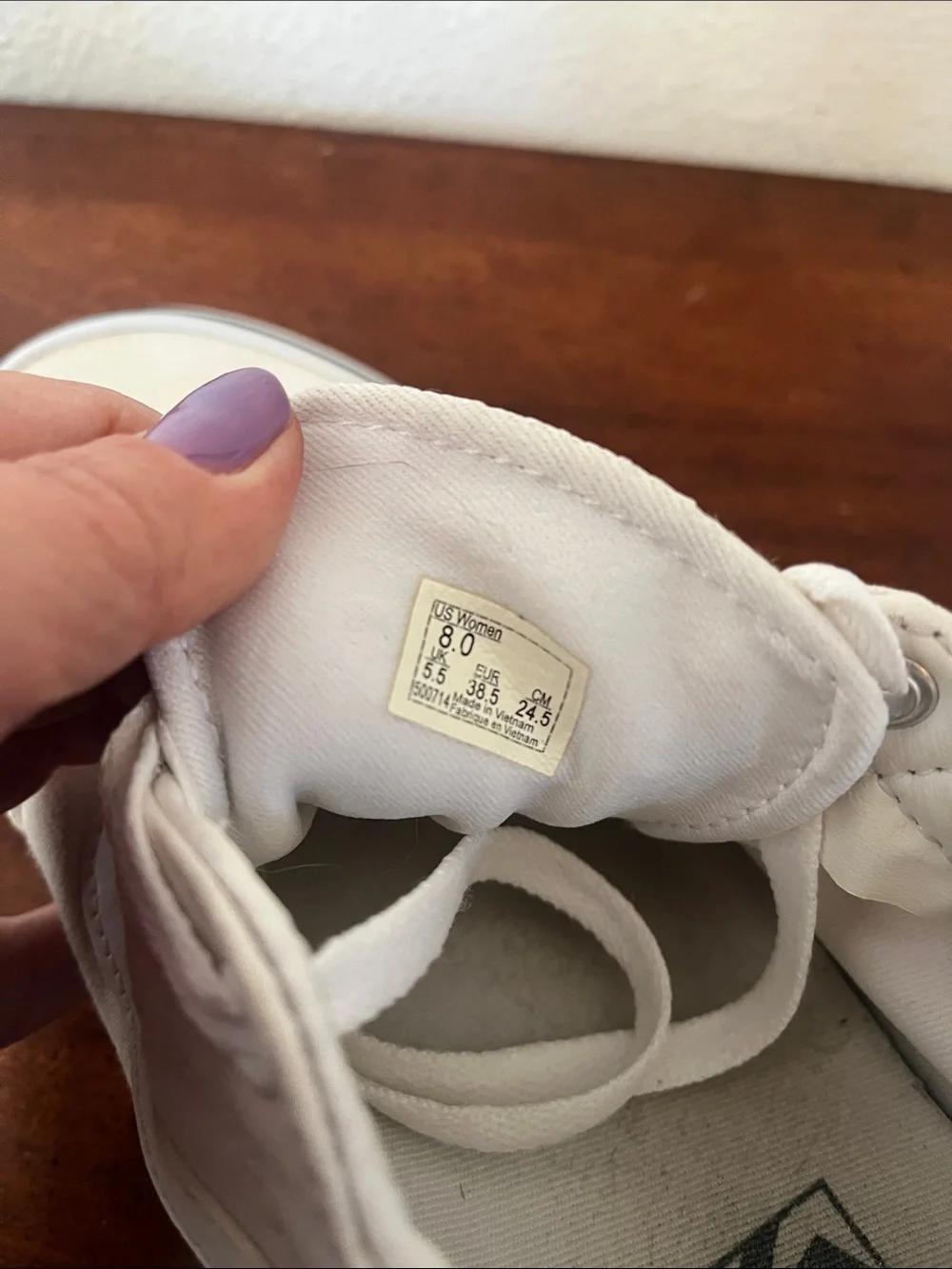 Vans White Old Skool Low Lace-up Sneakers Size 8